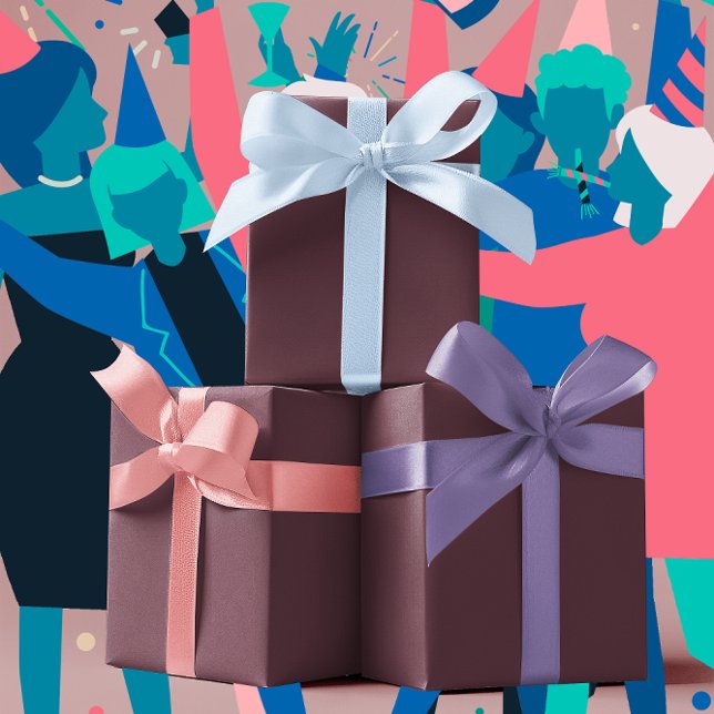 Trend Colours - Dark Red Wine Colour Wrapping Paper Sheet (Creator Uploaded)