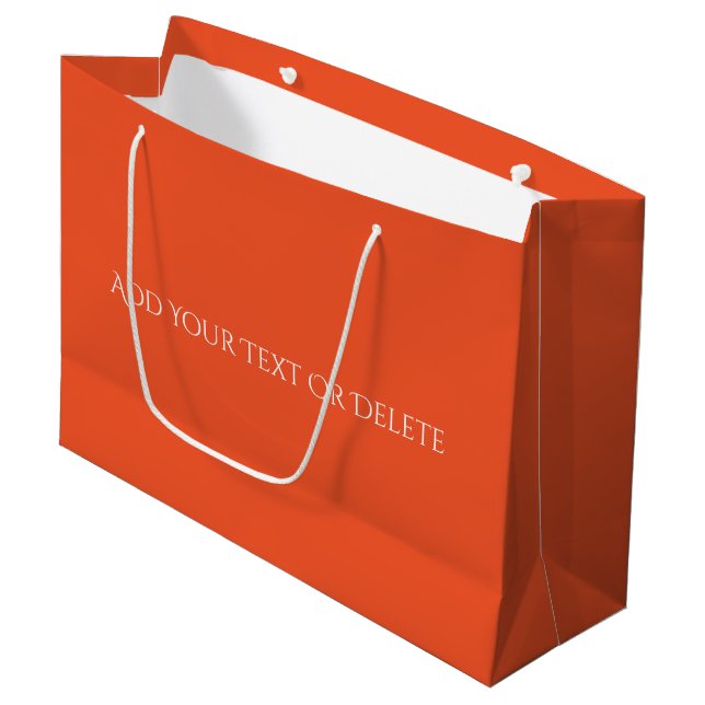 Trend Colours - Flame Red Colour Large Gift Bag (Front Angled)