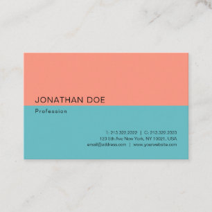 Trend Colours Modern Minimalist Professional Business Card