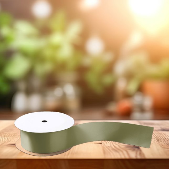 Trend Colours - Olive Green Colour - Solid Satin Ribbon (Creator Uploaded)