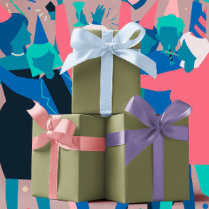 Trend Colours - Olive Green Colour - Solid Wrapping Paper Sheet