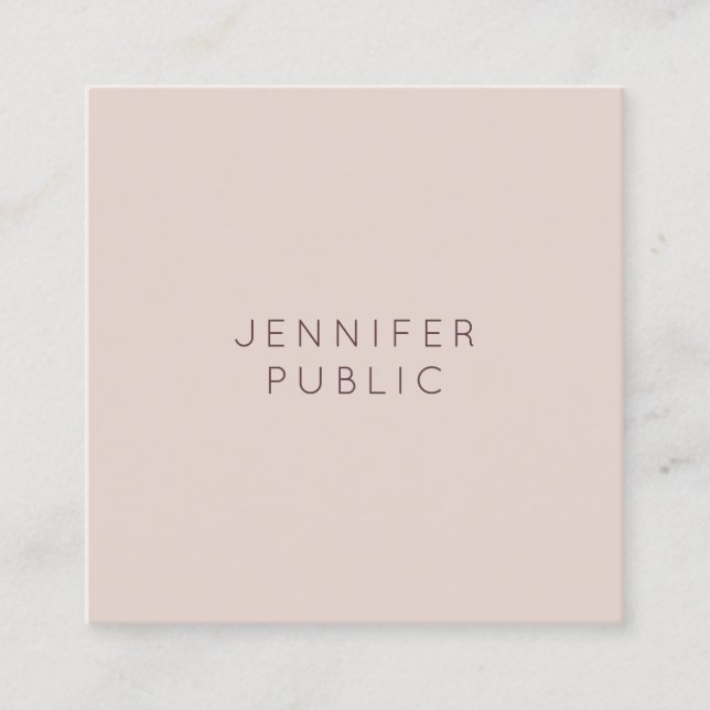 Trend Colours Professional Modern Minimalist Desig Square Business Card (Front)