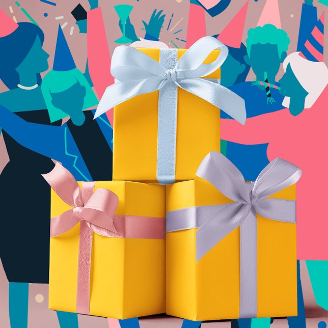 Trend Colours - Sunburst Yellow Colour Wrapping Paper Sheet (Creator Uploaded)