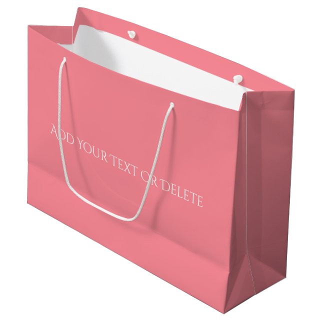 Trend Colours - Watermelon Pink Large Gift Bag (Front Angled)