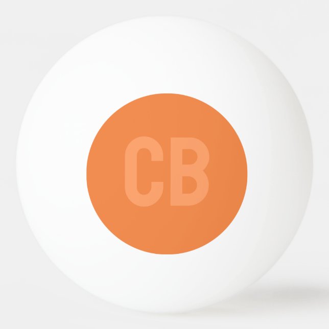 Trend Fresh Tangerine Monogram Ping Pong Ball (Front)