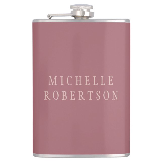 Trend Rose Dust Gold Creative Unique Classical Hip Flask (Front)