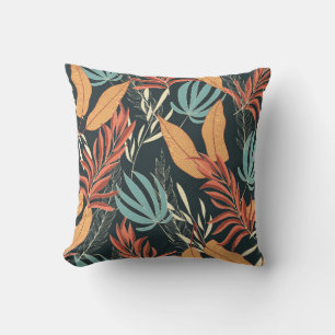 Trend seamless tropical pattern with bright yellow cushion