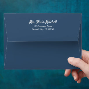 Trend Serious Blue - Customisable Address Envelope