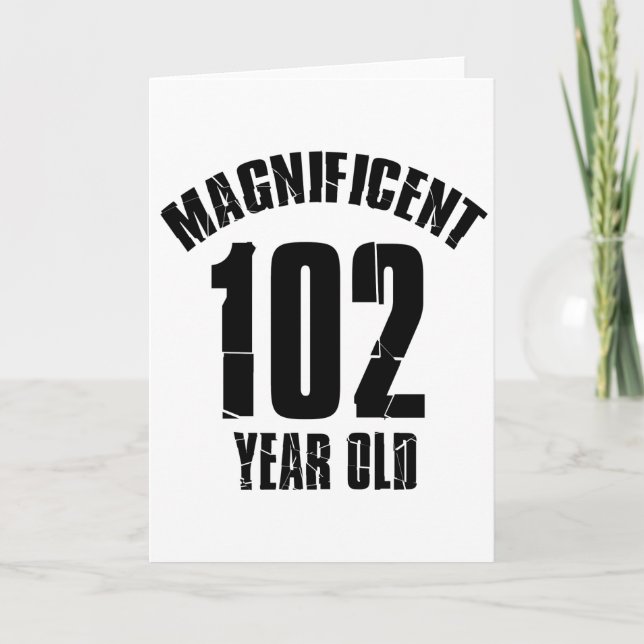 TRENDING 102 YEAR OLD BIRTHDAY DESIGNS CARD (Front)