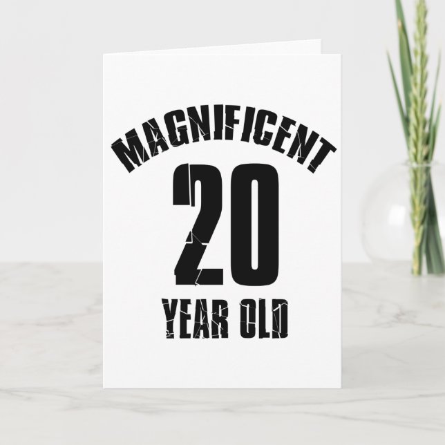 TRENDING 20 YEAR OLD BIRTHDAY DESIGNS CARD (Front)
