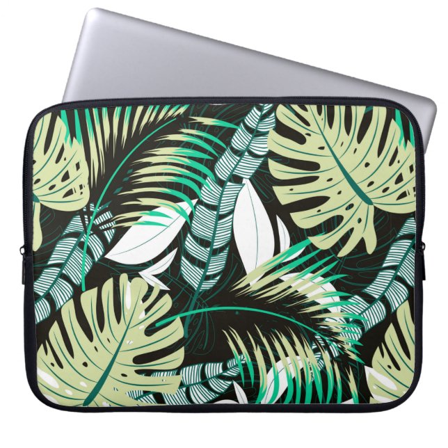 Trending bright seamless pattern with colourful tr laptop sleeve (Front)