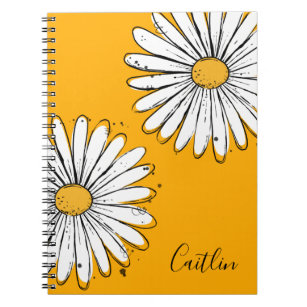Trending Daisy Orange inky art Notebook