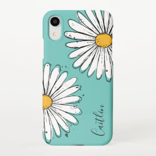 Trending Daisy teal inky art  iPhone Case
