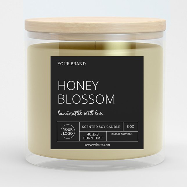 Trending Downloadable Black Candle Labels Invitation (Creator Uploaded)