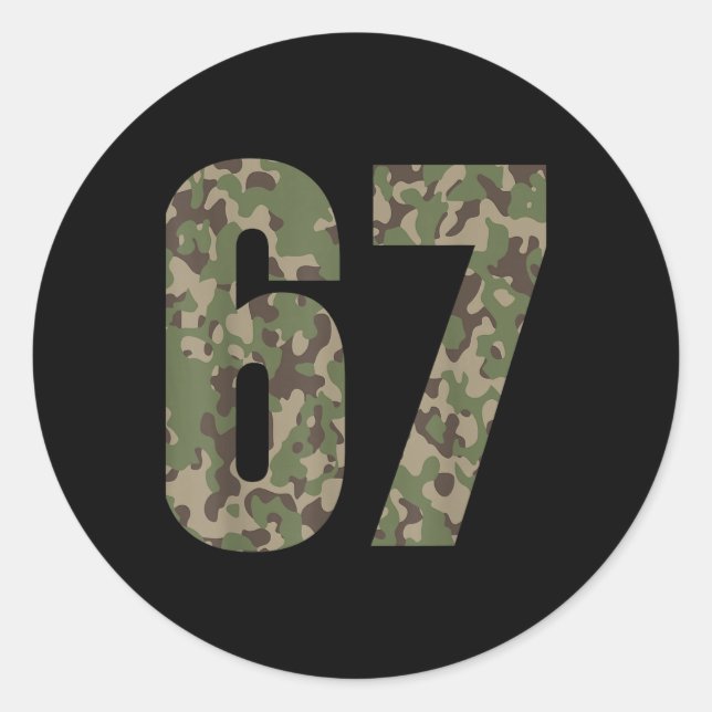 Trending Gen Alpha Six Seven 6 7 Meme Cam Multi Ca Classic Round Sticker (Front)