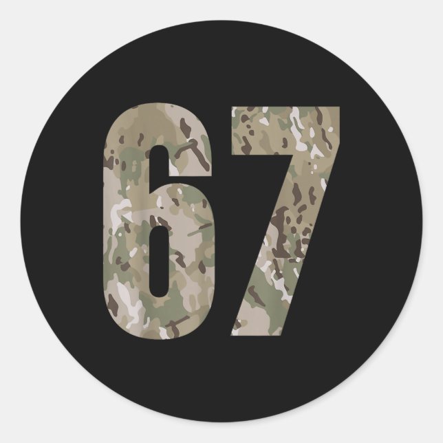 Trending Gen Alpha Six Seven 6 7 Meme Cam Multi Ca Classic Round Sticker (Front)