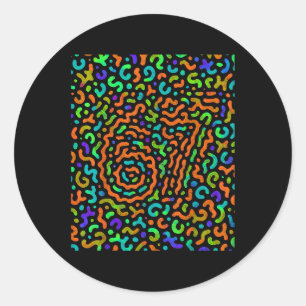Trending Gen Z Alpha Six Seven 6 7 _2 Classic Round Sticker