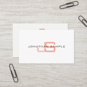 Trending Mono gram Modern Elegant Template Business Card