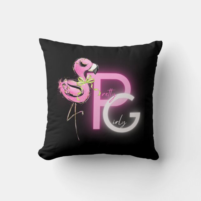 Trending Pretty Girly Fashion Decor Gifts Flamingo Cushion (Front)