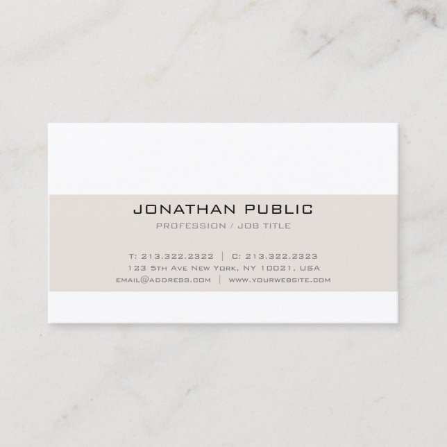 Trending Professional Simple Creative Modern Plain Business Card (Front)
