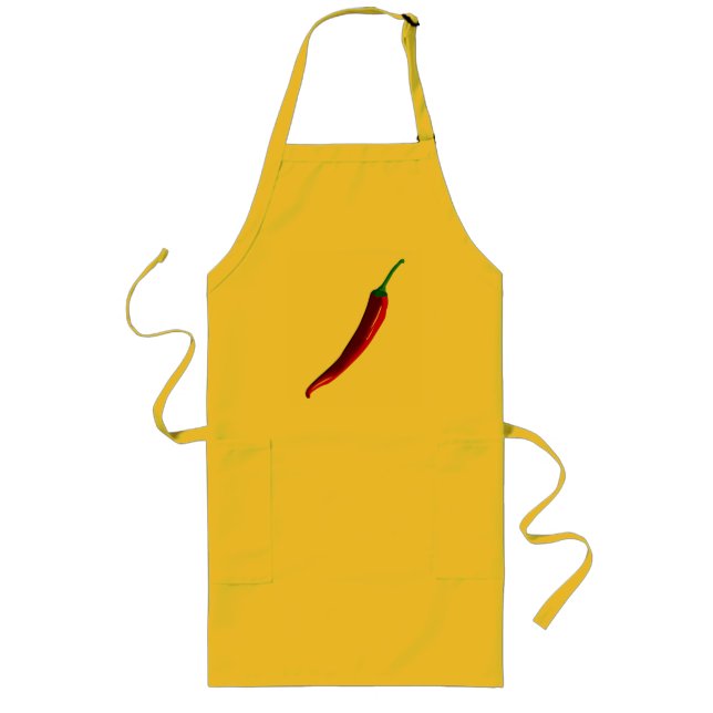 Trending Red chilli Long Apron (Front)
