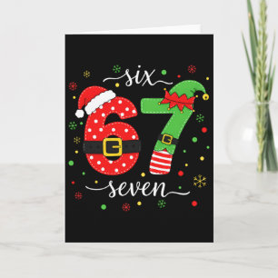 Trending Six Seven Meme Christmas 67 Xmas Men Wome Card