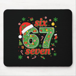 Trending Six Seven Meme Christmas 67 Xmas Men Wome Mouse Pad