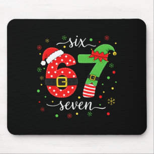 Trending Six Seven Meme Christmas 67 Xmas Men Wome Mouse Pad