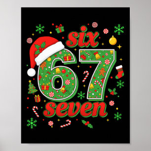 Trending Six Seven Meme Christmas 67 Xmas Men Wome Poster