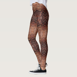 Trending Viking Armor Vest brown Abstract Leggings