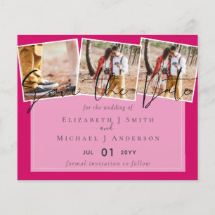 Trending Wedding Colour Pink BUDGET Save the Dates