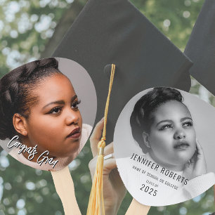 Trendy 2 Photo Graduation Photo Hand Fan