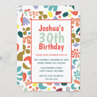 Trendy 30th Birthday Custom Name Details