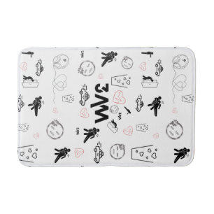 Trendy 3AM Doodle Art Bath Mat Décor