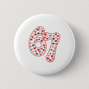 Trendy 6 7 Meme Six Seven Valentines Day 6 7  Cm Round Badge