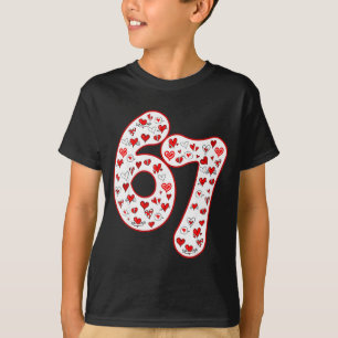 Trendy 6 7 Meme Six Seven Valentines Day 6 7  T-Shirt