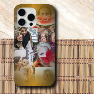 Trendy 6  Photo Collage Gold Metallic   iPhone 15 Pro Max Case