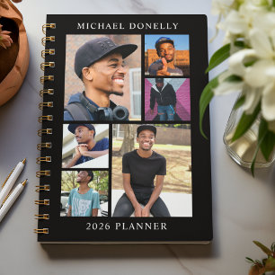 Trendy 6 Photo Collage Yearly Planner