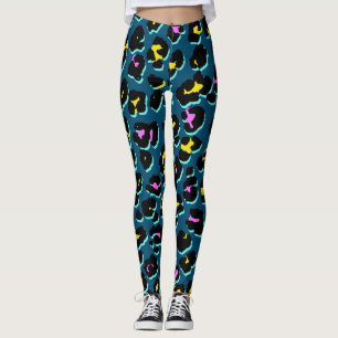 Trendy 80s Leopard Pattern Leggings