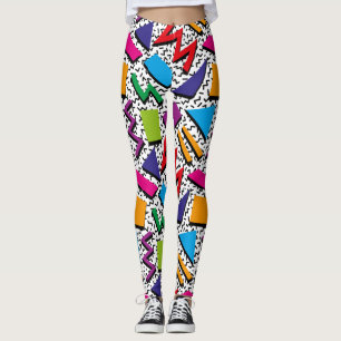 Trendy 80s Pattern Colourful Leggings