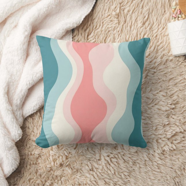 Trendy Abstract Blush Pink Mint Collection Cushion (Blanket)