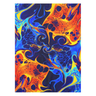 trendy abstract colourful colour swirl tablecloth