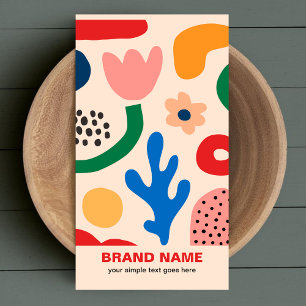 Trendy Abstract Colourful Floral Pattern Branding Business Card