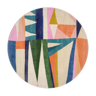 Trendy Abstract: Colourful Hand Drawn. Cutting Board