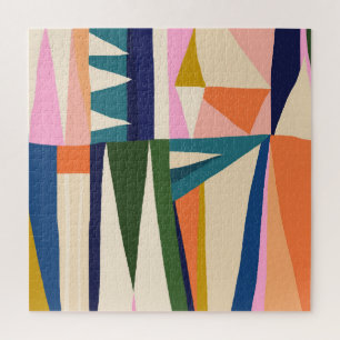 Trendy Abstract: Colourful Hand Drawn. Jigsaw Puzzle