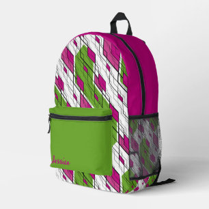 Trendy Abstract Design  Printed Backpack