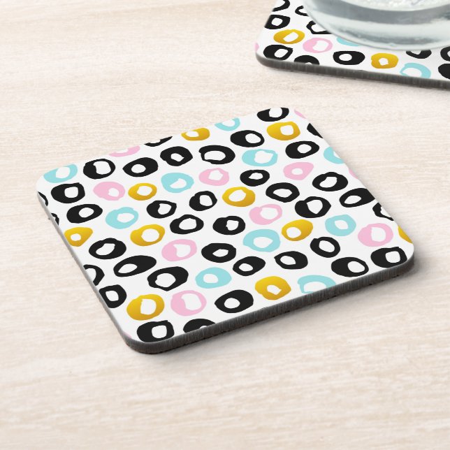 Trendy Abstract Dots Pattern Coaster (Left Side)