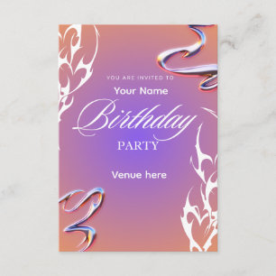 Trendy Abstract Gradient Birthday Invitation