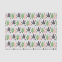 Trendy Abstract Modern Christmas Trees Pattern