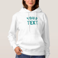Trendy Add Text or Name Template Womens Teal White